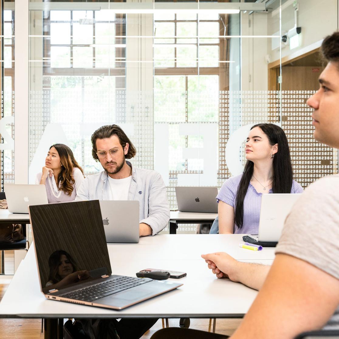 UM SBE Master students in a classroom at the Tapijn Kazerne