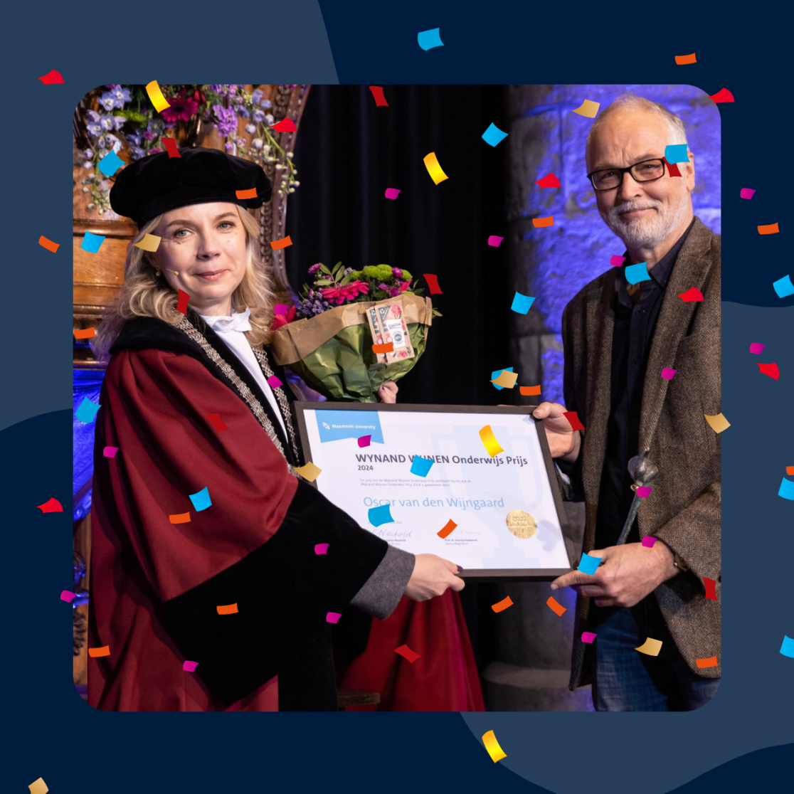 Oscar van den Wijngaard wins the 2024 Wynand Wijnen education Prize