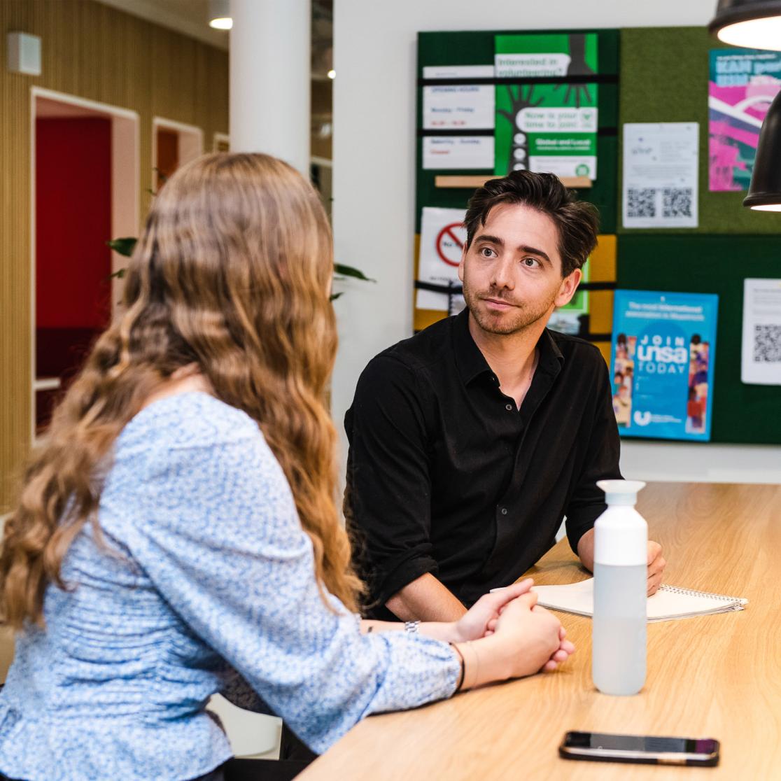 Conversation between student and confidential adviser