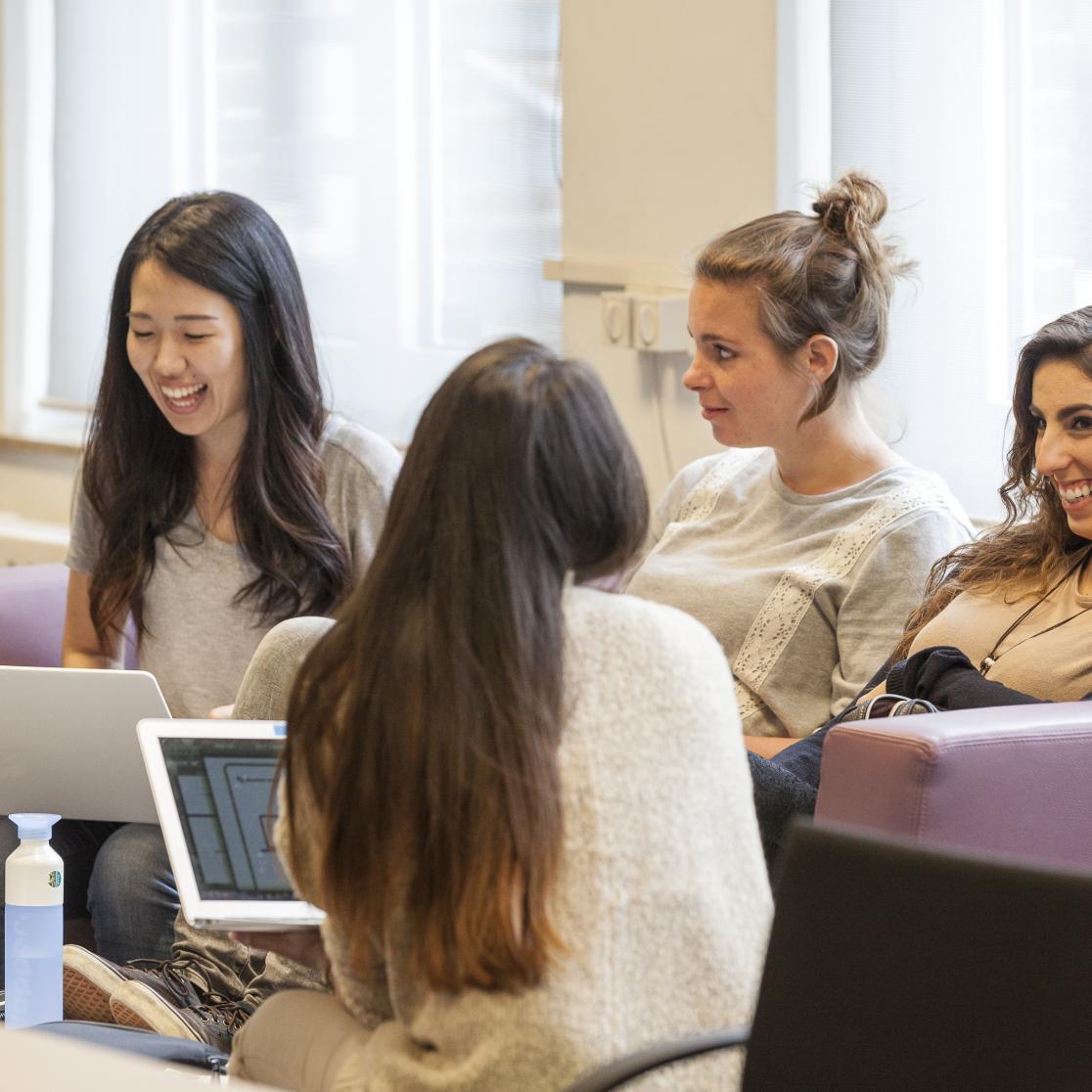 Students studying together