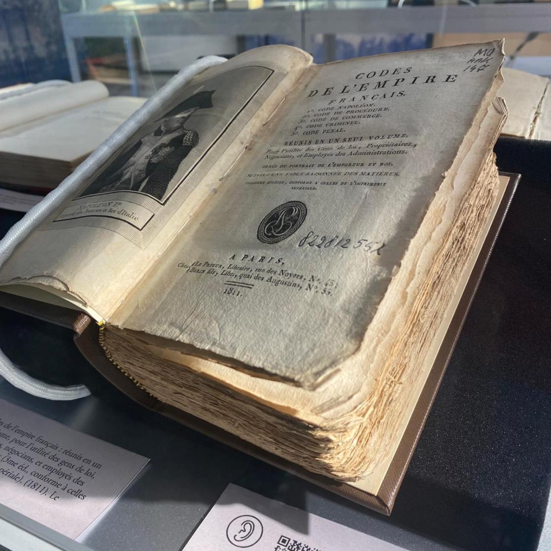 Book at the Hugo and the Law book exhibition