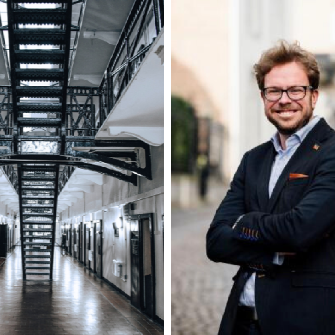 Foto gevangenis en portretfoto Jacques Claessen