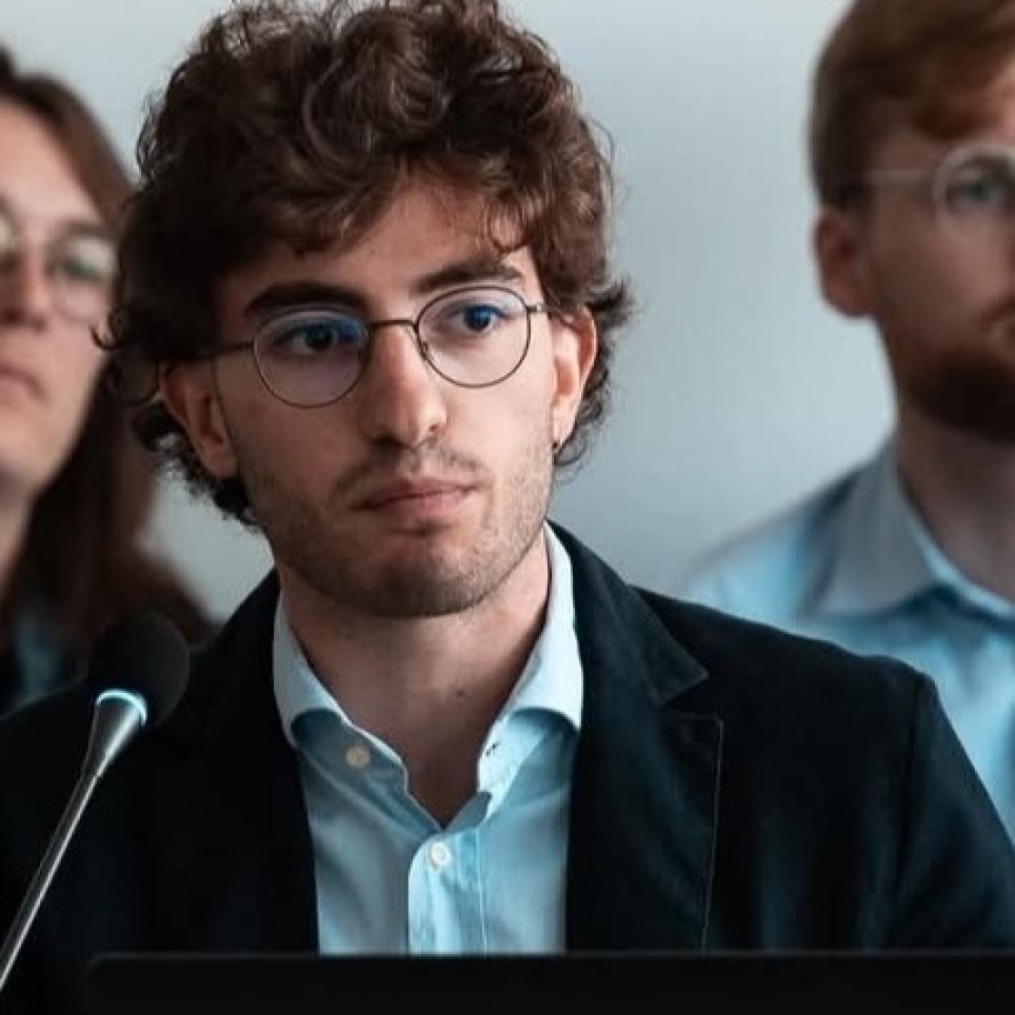 researcher presenting