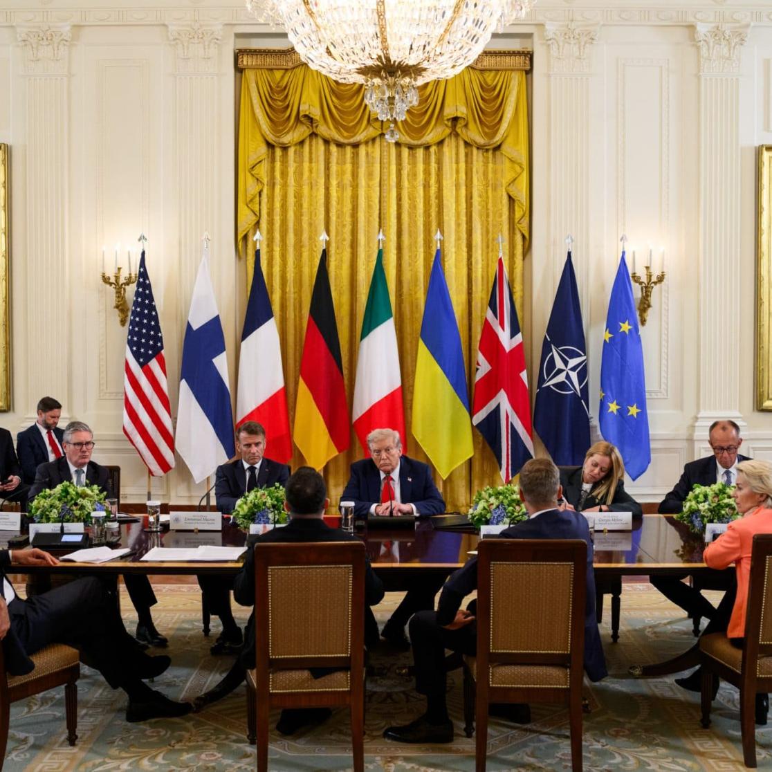 European leaders at the White House