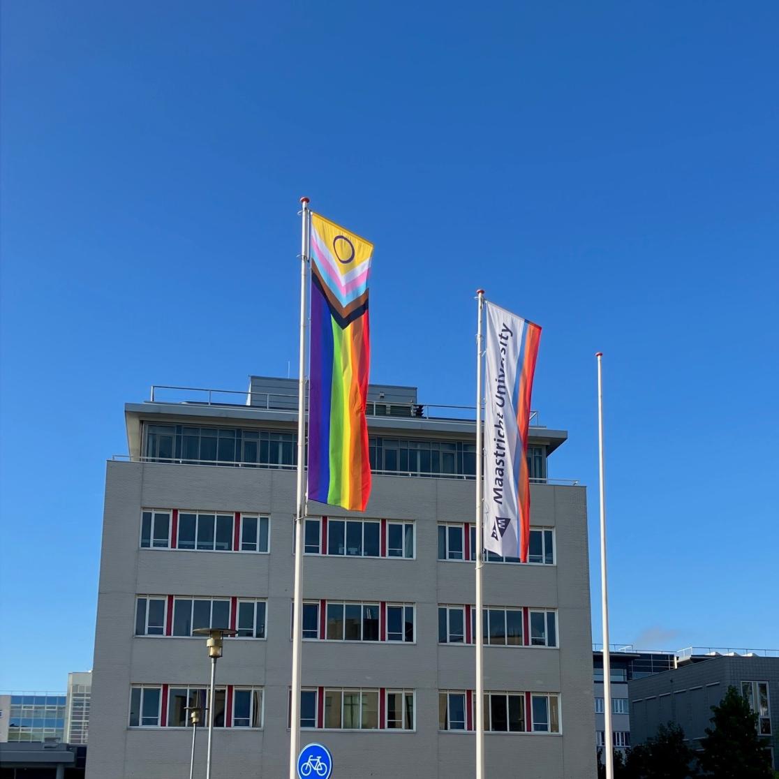 UM is hanging the Pride flag year-round at multiple locations across campus, including Universiteitsingel 40