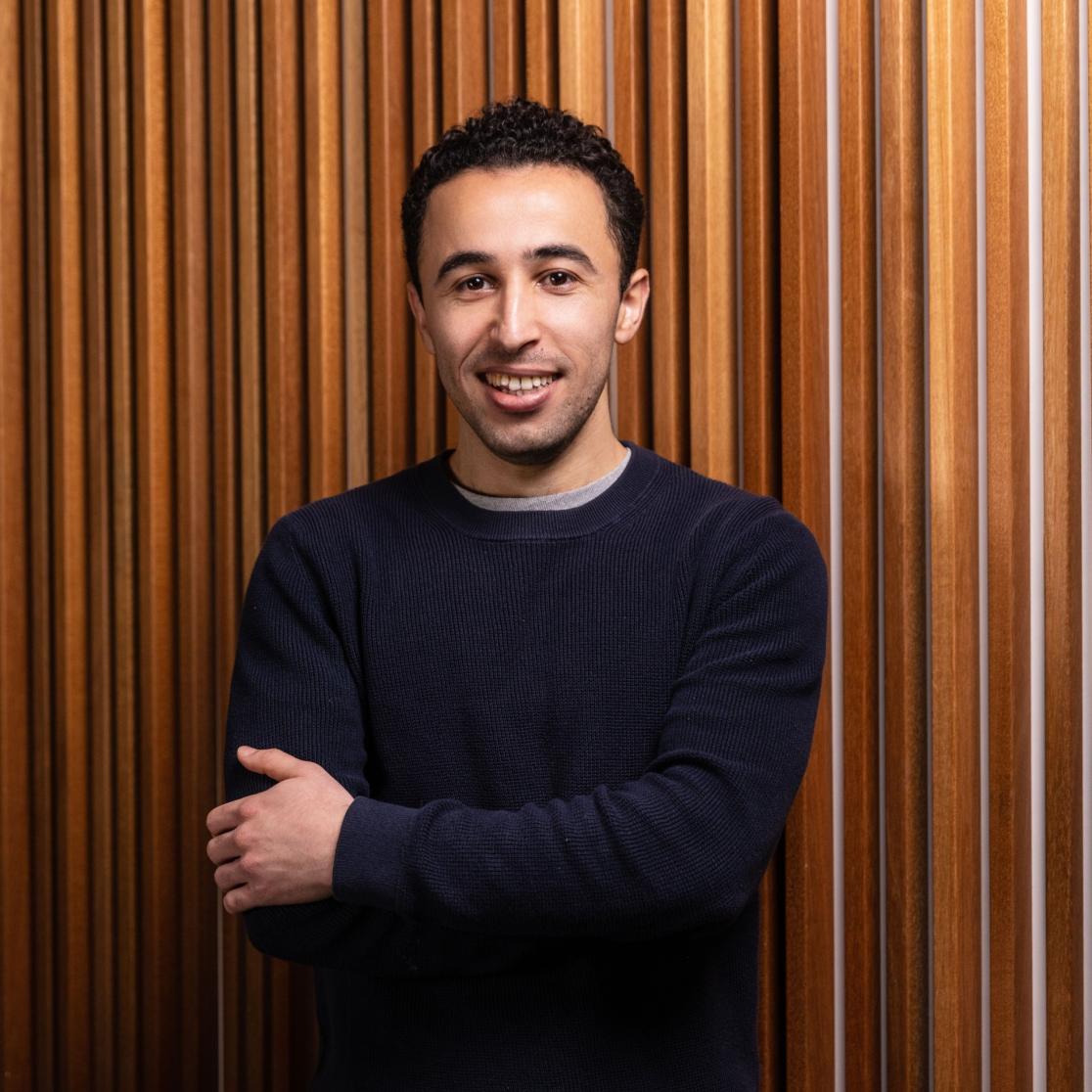 Portrait photo of Abder Issam in the FSE building