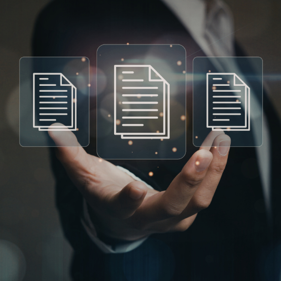 hand holding documents