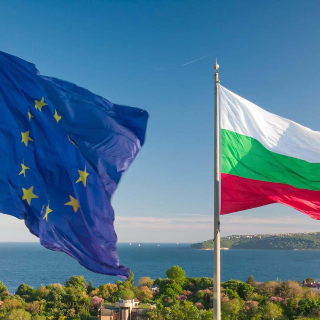 Flag of European Union and Bulgaria