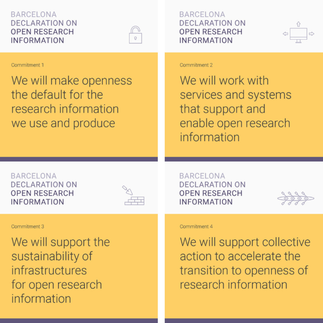 4 commitments of Barcelona Declaration