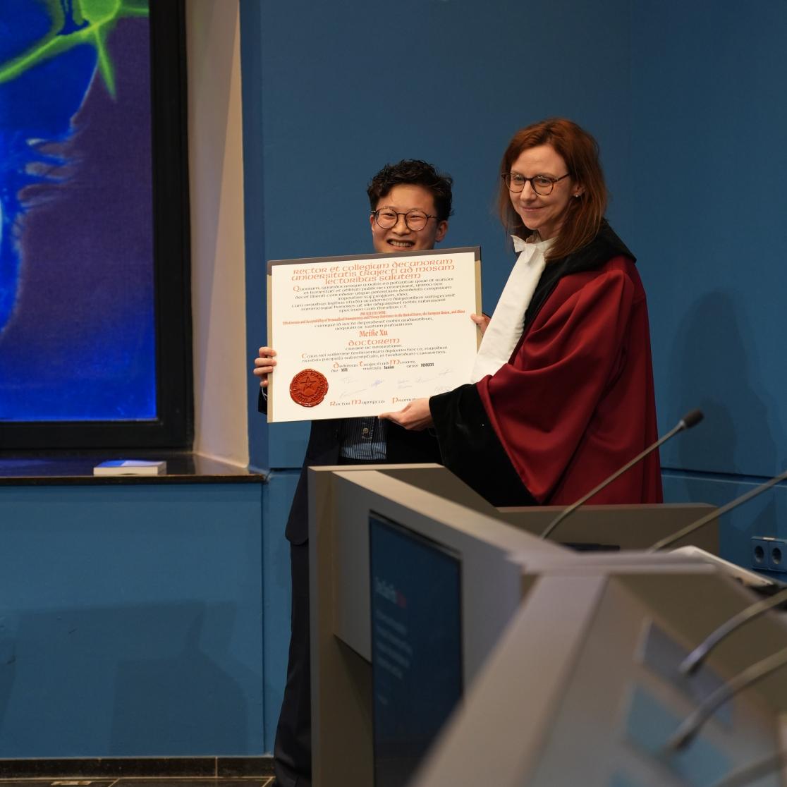 presentation of certificate of degree