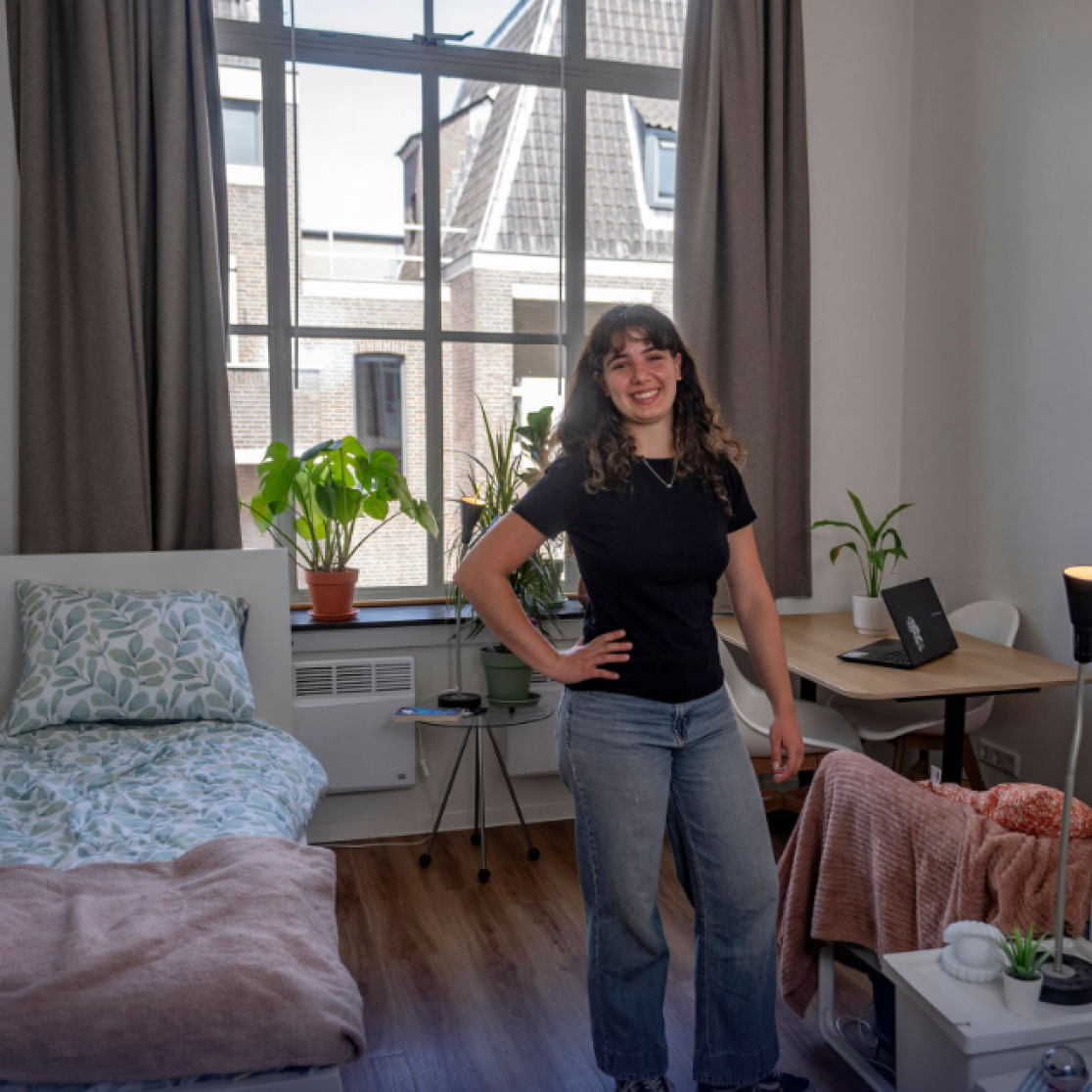 Student in her studio