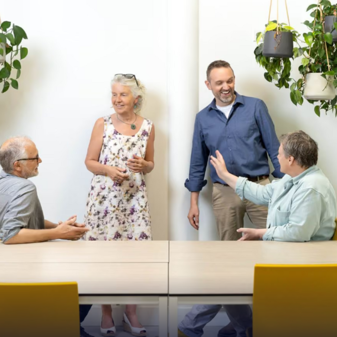 People talking together