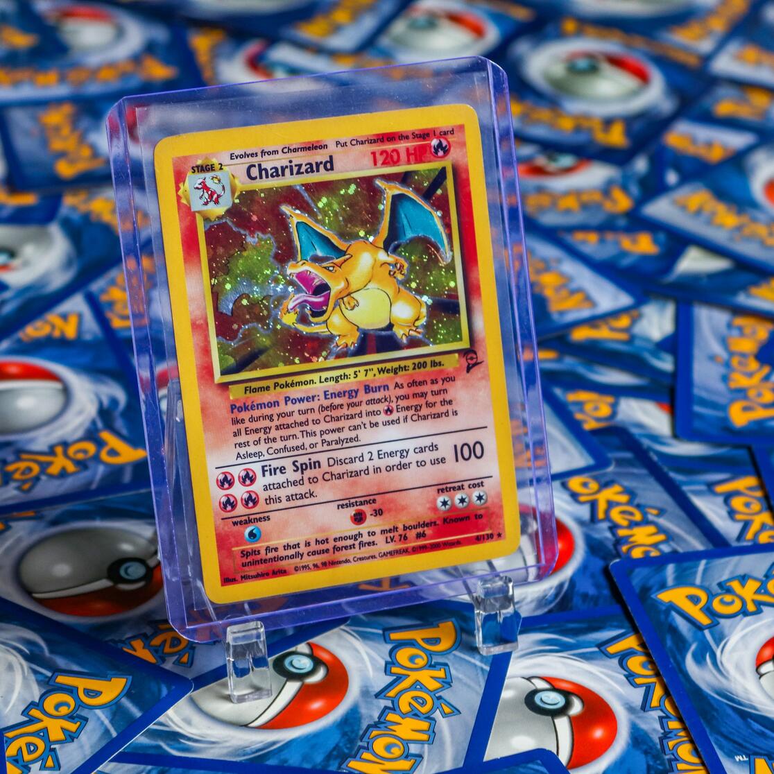 A rare Charizard pokémon card