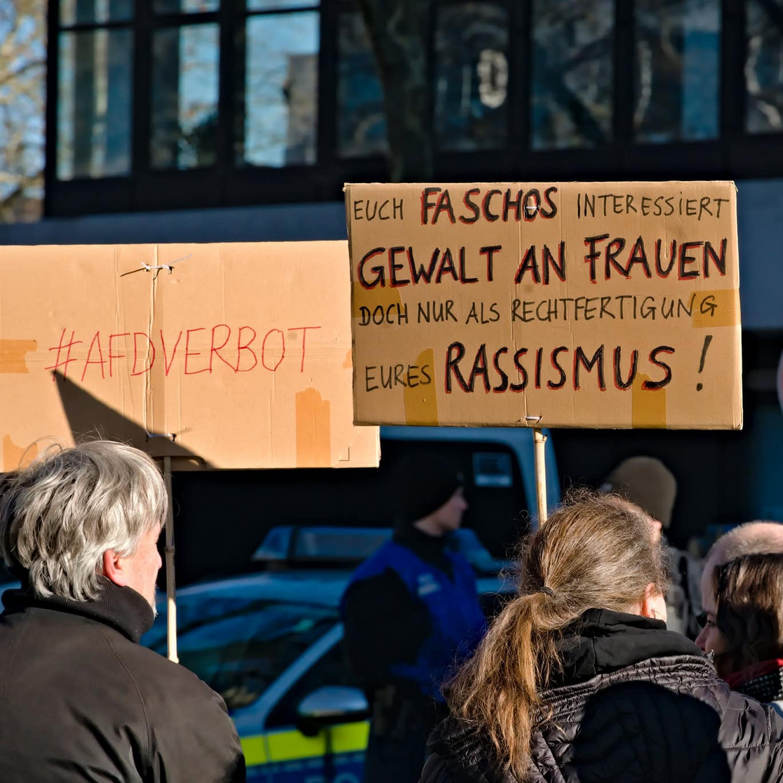 Protest against AfD in Germany, 2025.