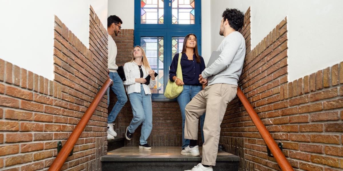 Hallway with students