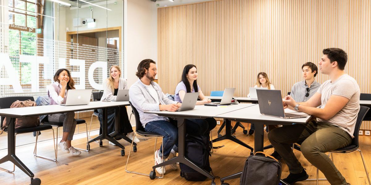 Students sitting in classroom