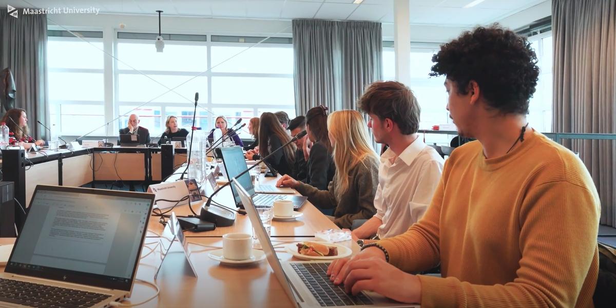 Board meeting with many members