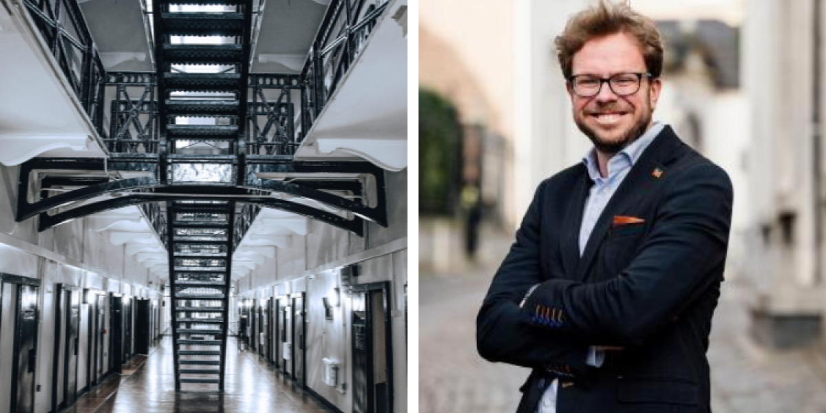 Foto gevangenis en portretfoto Jacques Claessen