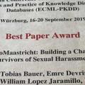 Best paper award SoGood 2019