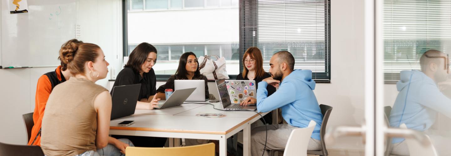 Students studying together