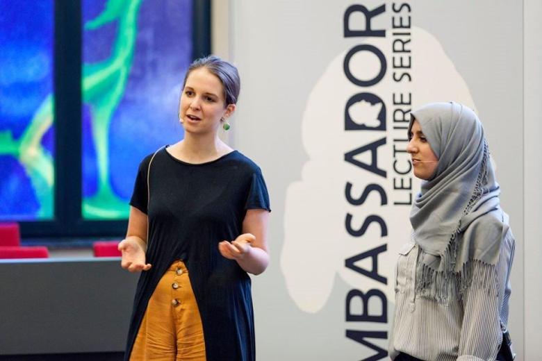 Christina Myers and Dr Alaa Murabit