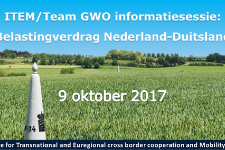 Banner ITEM Team GWO Informatiesessie Belastingverdrag Nederland-Duitsland