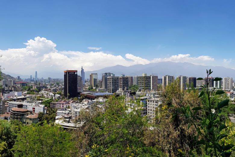 View of Santiago from the Santa Lucia Hill