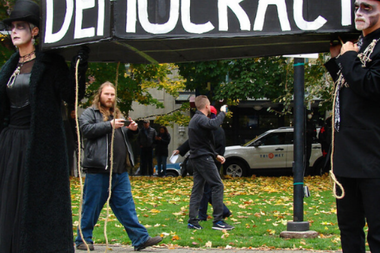 People protesting