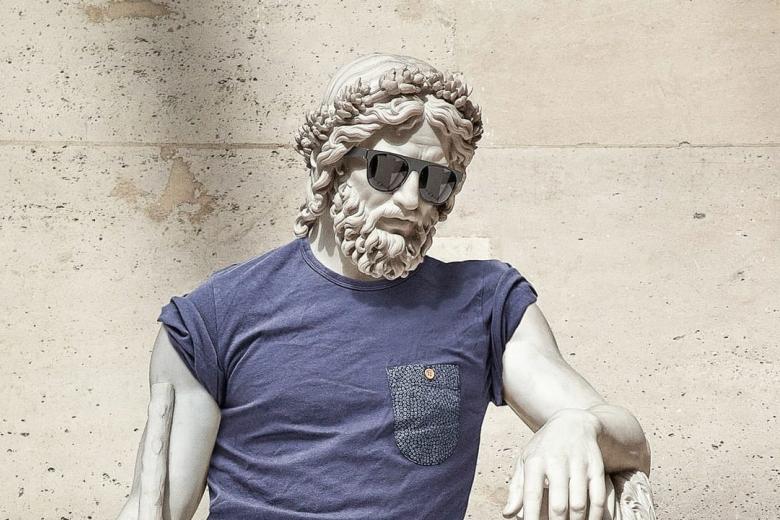 hipster statue