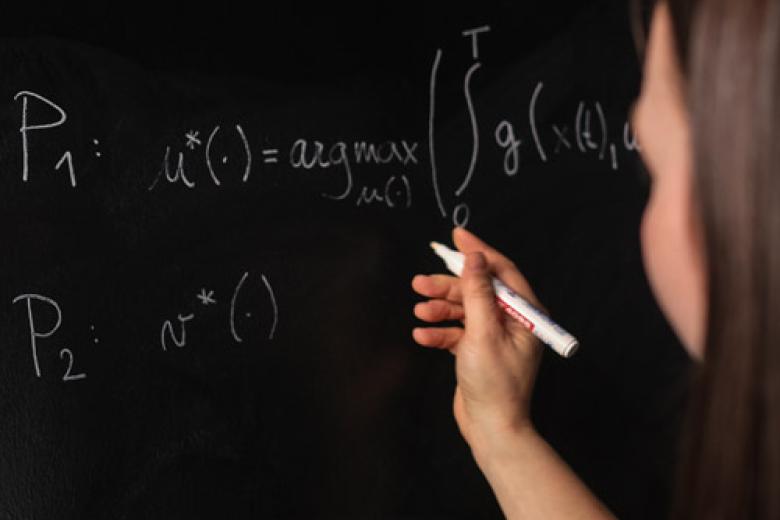 Student doing maths