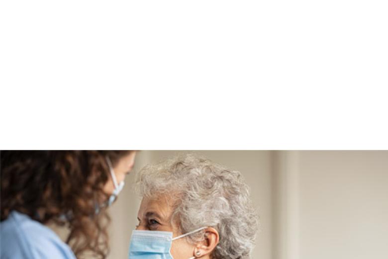 Elderly woman gets Covid vaccine