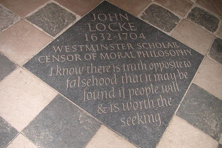 John Locke memorial stone