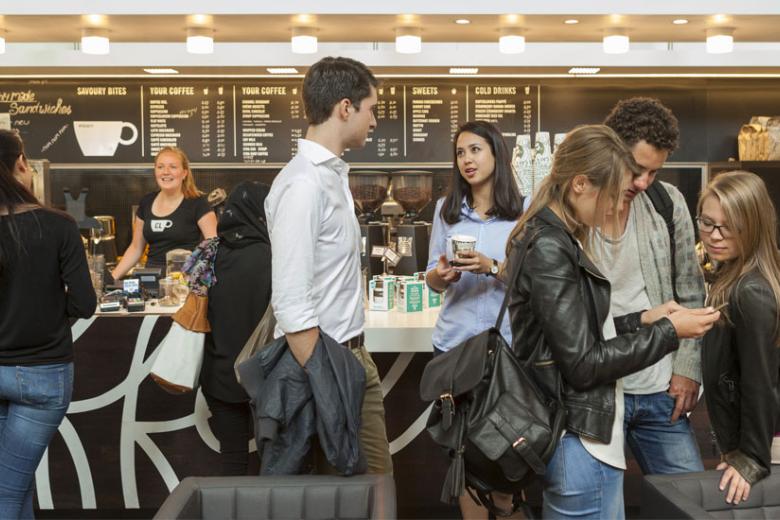 Students studying in the Coffee Lovers, Maastricht