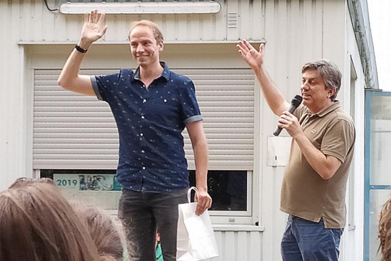 Jacco de Vries receiving best LHCb best thesis Award
