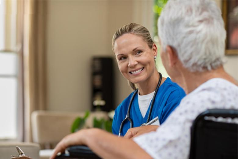 Doctor and elderly patient