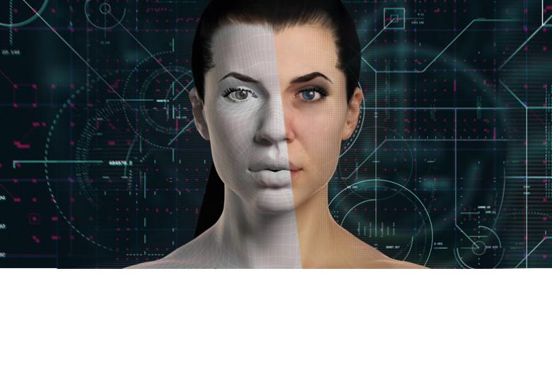 Deep fake human portrait