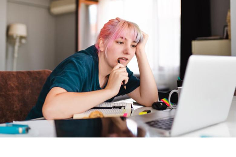 girl with laptop computer