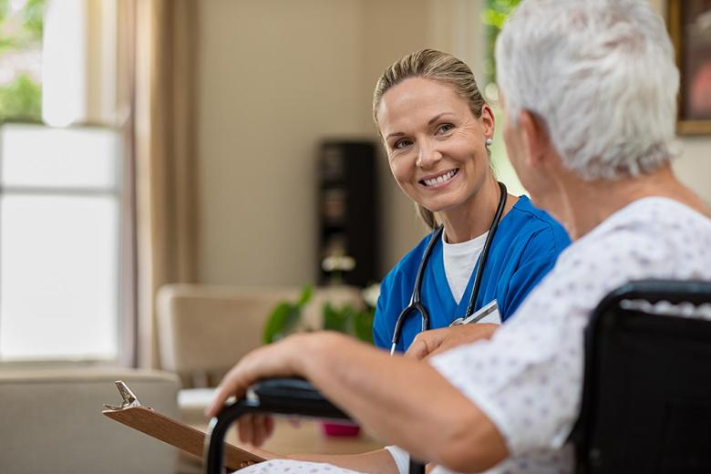 Doctor and elderly patient