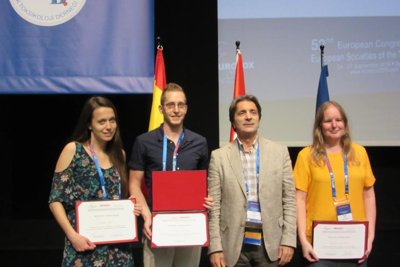 From left to right: Evelyn Smit, MSc; Jarno Wolters, MSc; Prof. Dr. Mumtaz Iscan; Dr. Marlon Jetten
