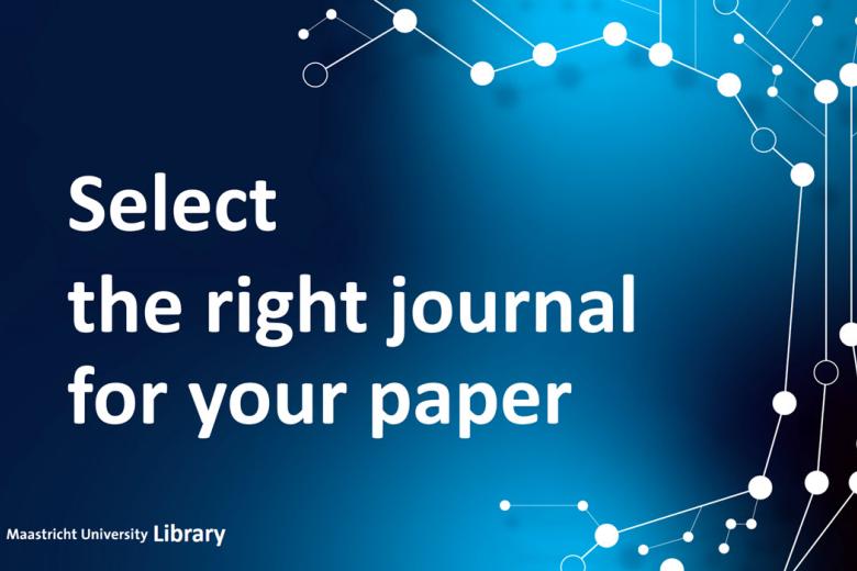 Select the right journal for your paper