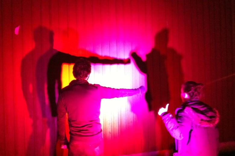 A picture of red light.