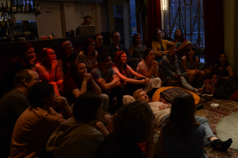people sitting in circle