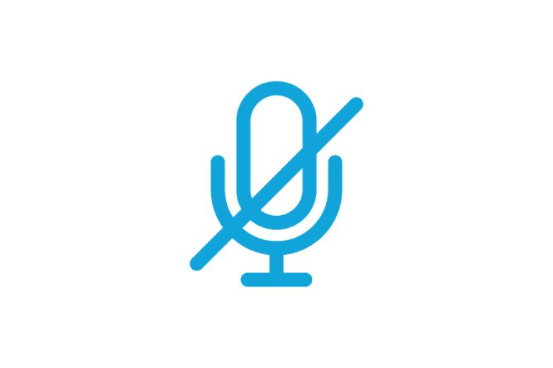 Mute your microphone to prevent unintended disturbances
