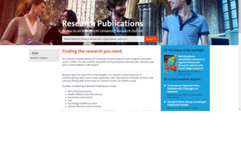 UM Research Publications start screen