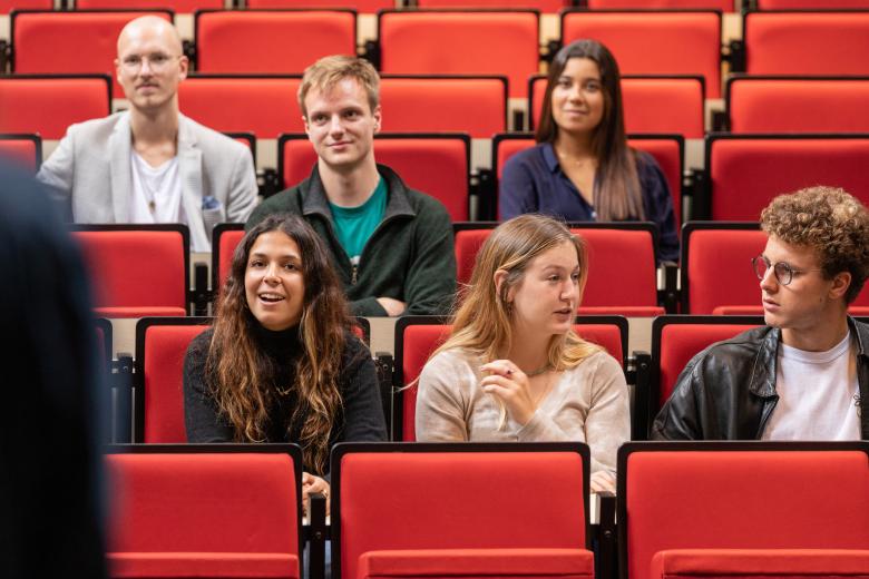 Students sitting in a lecture hall