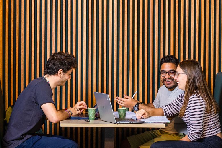 Students studying