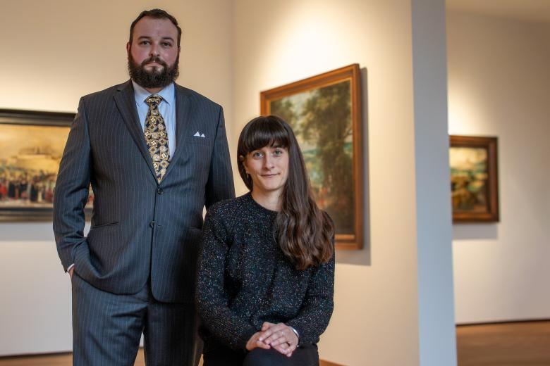 researchers in a museum