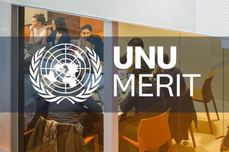 UNU merit - students sitting in the building