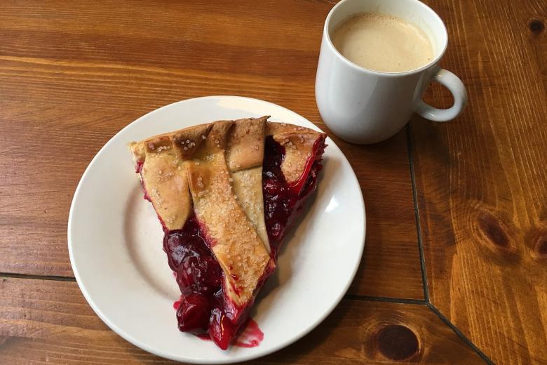 Vlaai met koffie