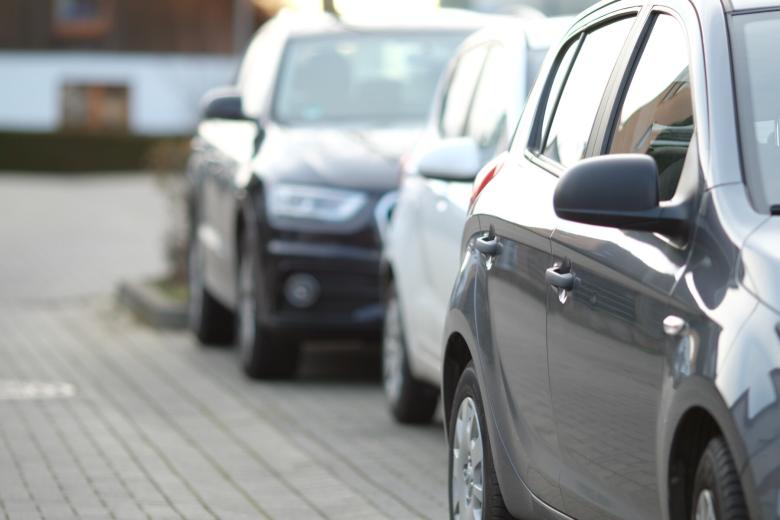 Parked cars.